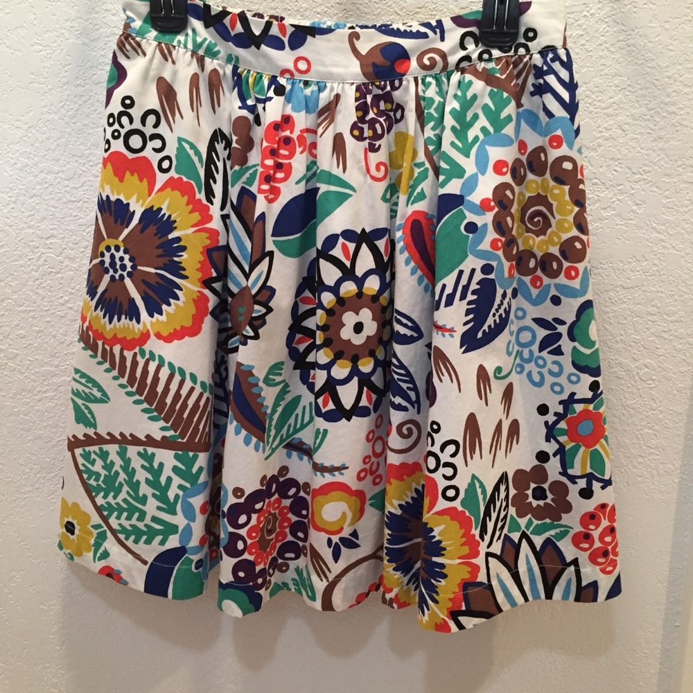 Boden abstract floral skirt